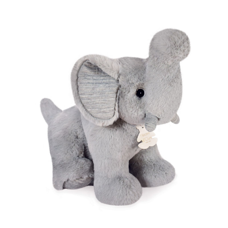  - preppy chic - peluche éléphant gris 35 cm 
